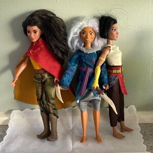 Raya and the Last Dragon Disney doll lot of 3